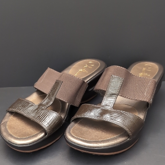 Nike Air/Cole Haan Woman's Brown Wedge Slingback Sandals,Size 7 B. - Picture 1 of 10